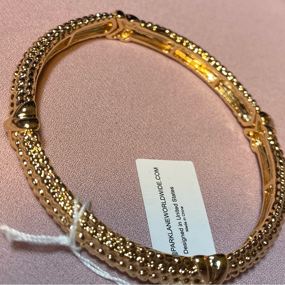 NWT 💎 SIMPLE AND SEXY GOLD RICA BEVELED BRACELET NWT GIFT - Picture 4 of 11